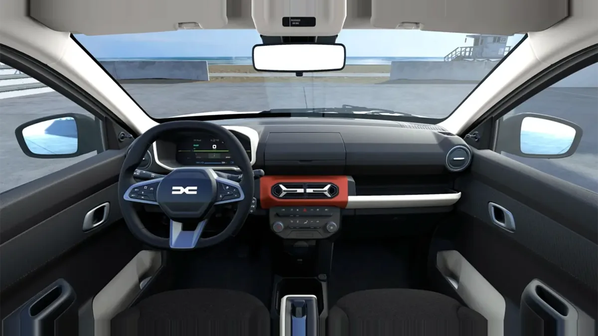 Dacia Spring Expression Electric 33kW (45CV) en renting barato — Interior