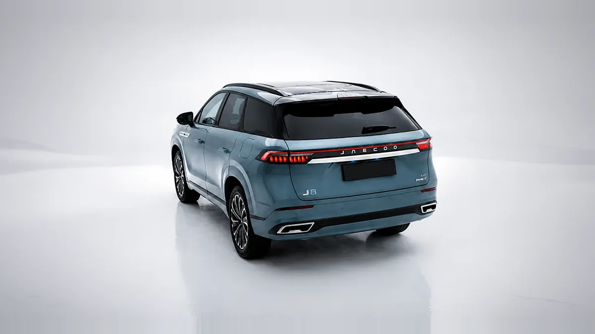 Jaecoo 8 PHEV Exclusive 1.5 TGDI 3DHT AWD 7p. en renting barato — Trasera